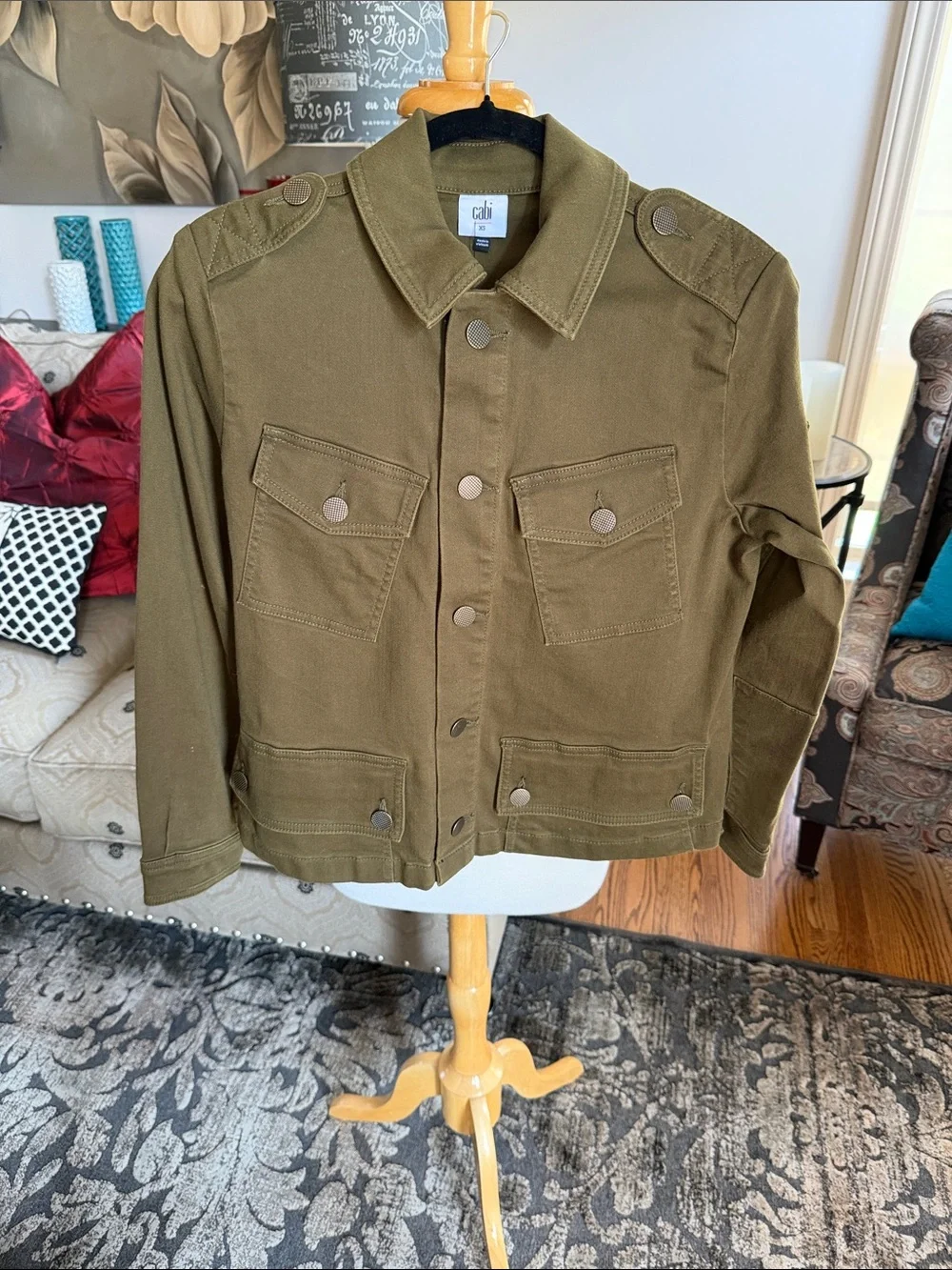 Cabi Olive Green Military-Style Jacket Evens’s jacket